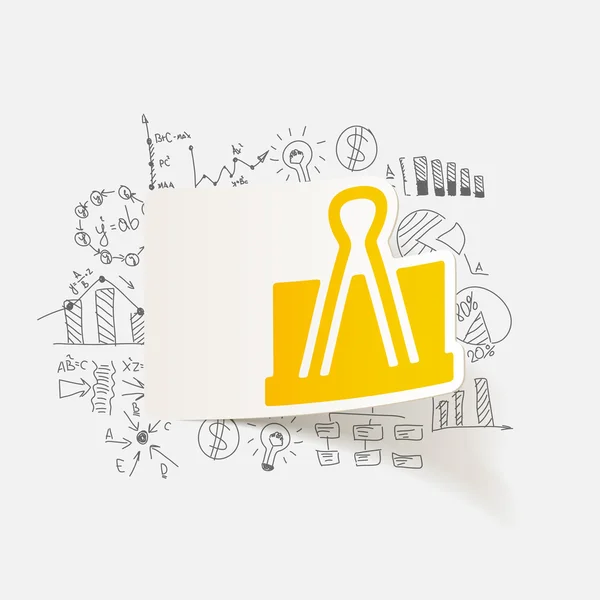 Drawing business formulas with clip — Stock Vector