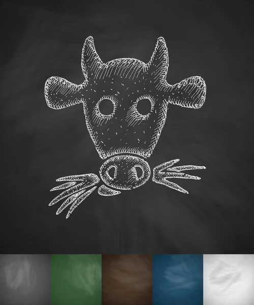 Muzzle cow icon — Stock Vector