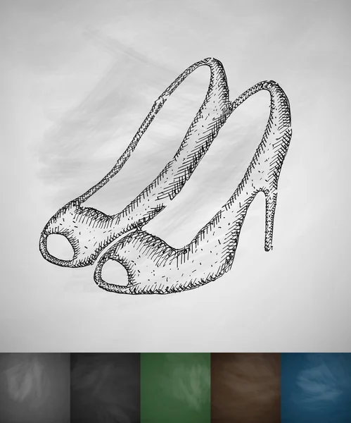 Icono de zapatos en pizarra — Archivo Imágenes Vectoriales