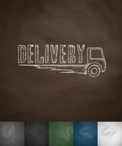 DELIVERY icon on chalkboard — Stock Vector