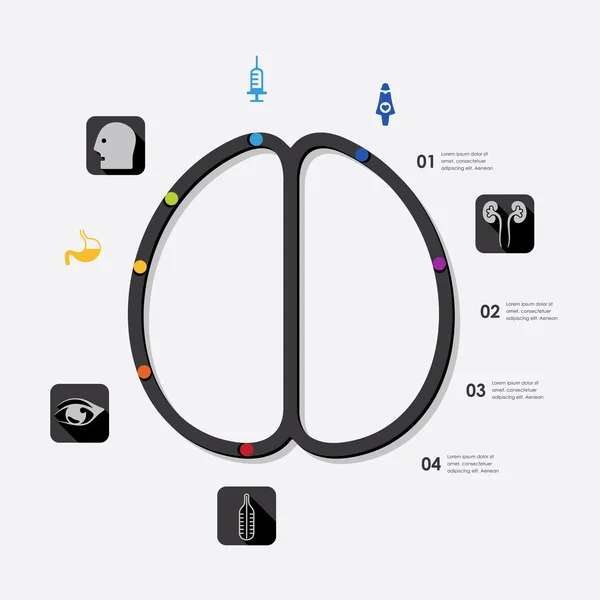 Infographie de ligne de médecine — Image vectorielle