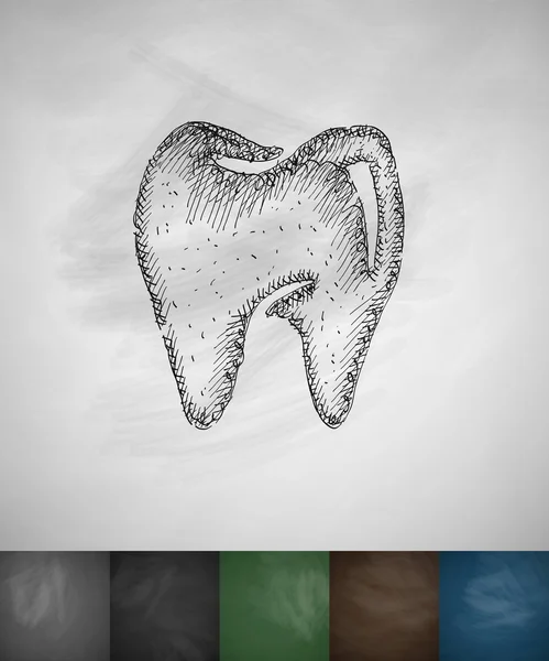 Icono de diente en pizarra — Archivo Imágenes Vectoriales