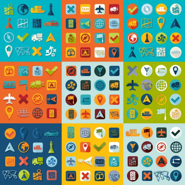 Conjunto de iconos de navegación — Vector de stock