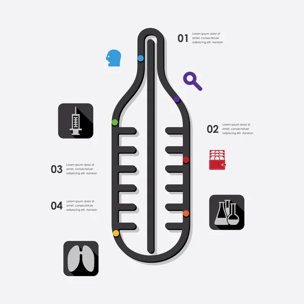 Infografik zur Medizinlinie — Stockvektor