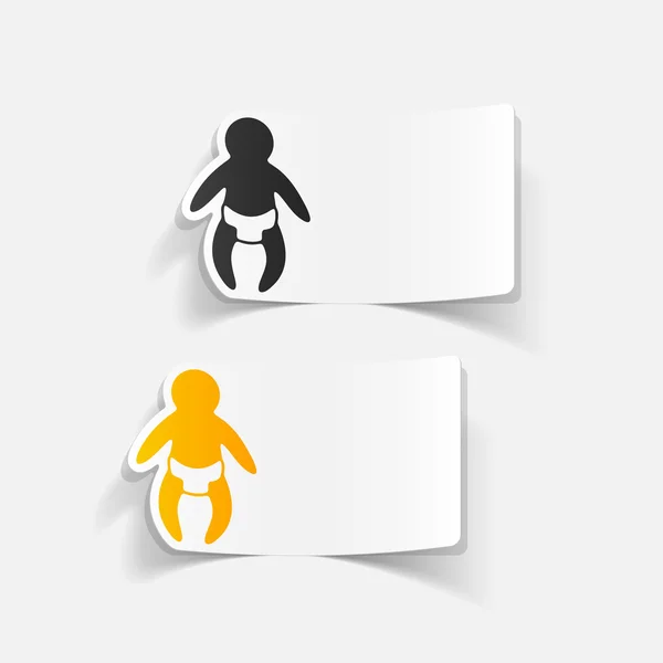 Ρεαλιστικό σχεδιασμό στοιχείο: μωρό — Διανυσματικό Αρχείο