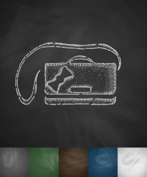 黒板のハンドバッグ アイコン — ストックベクタ