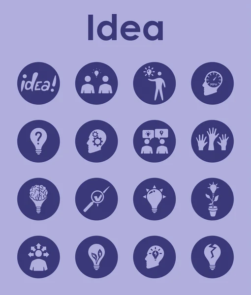 Conjunto de iconos de idea simple — Archivo Imágenes Vectoriales