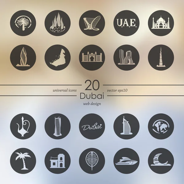 Conjunto de iconos de Dubai — Archivo Imágenes Vectoriales