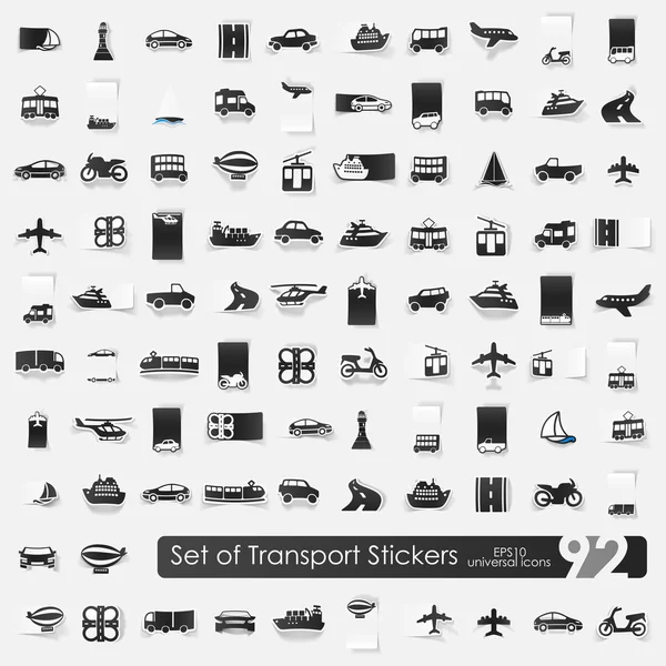 Set stiker transportasi - Stok Vektor