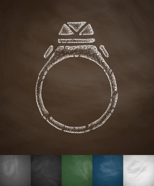 Значок кольца на доске — стоковый вектор