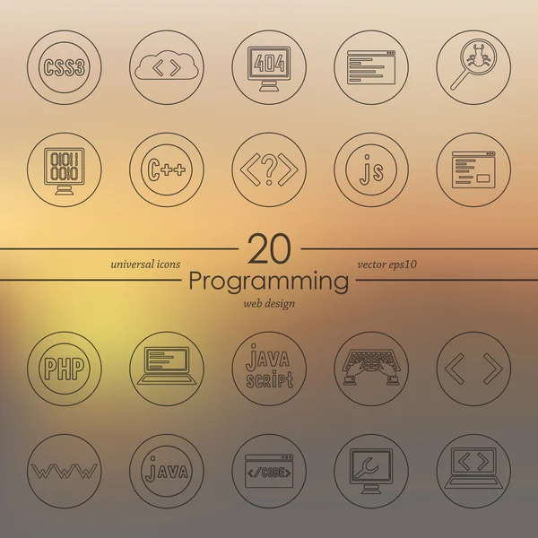 Set of programming icons — Stock Vector