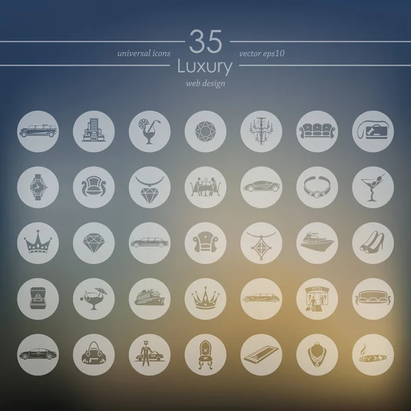 Set of luxury icons — Stock Vector