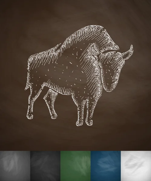 Icône Aurochs sur tableau — Image vectorielle