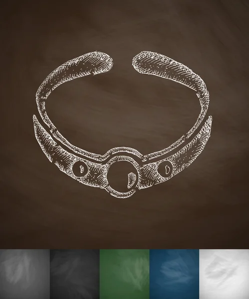 Armband-Symbol auf Kreide — Stockvektor