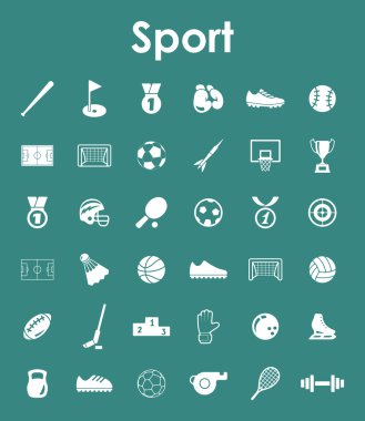 Set of sport simple icons clipart