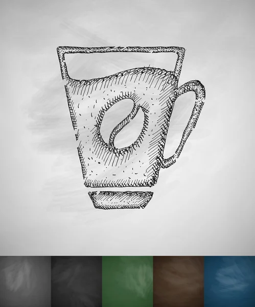 Kopp kaffe ikon — Stock vektor