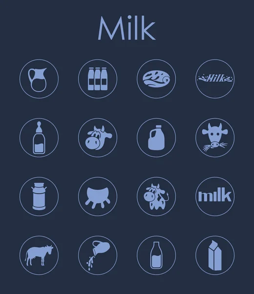 Satz von Milch einfache Symbole — Stockvektor