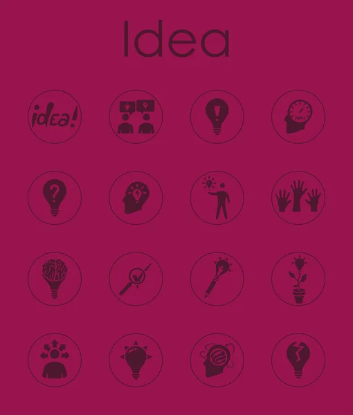 アイデアのシンプルなアイコンのセット — ストックベクタ