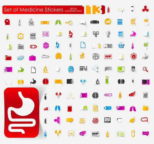 Set van medische stickers — Wektor stockowy