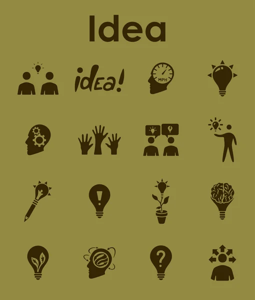 Conjunto de iconos de idea simple — Archivo Imágenes Vectoriales