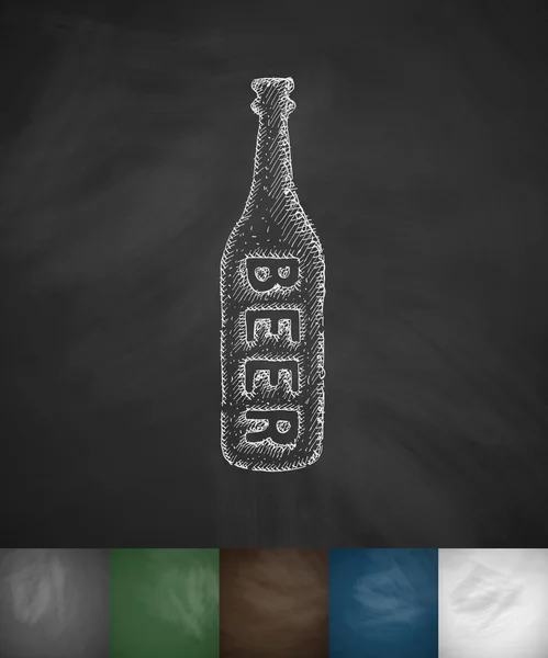 Botella de cerveza icono — Vector de stock