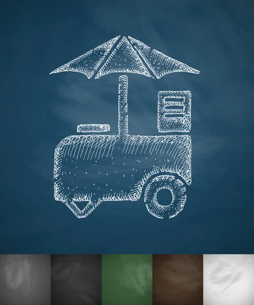 Icona del furgone del gelato — Vettoriale Stock