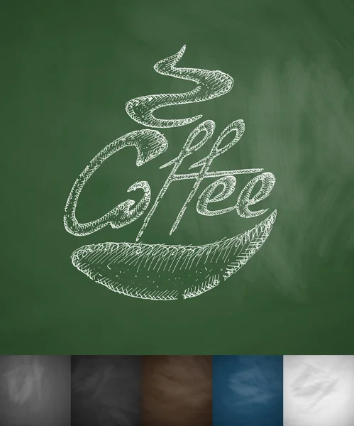 Coffee icon on chalkboard — Stock Vector