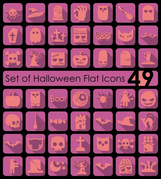 Conjunto de iconos de Halloween — Archivo Imágenes Vectoriales