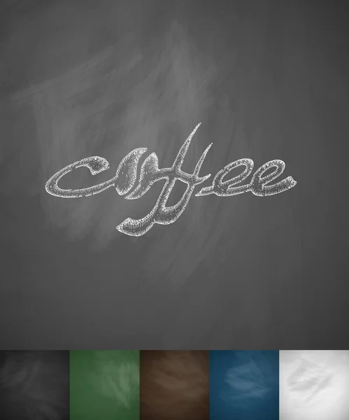 COFFEE icon on chalkboard — Stock Vector