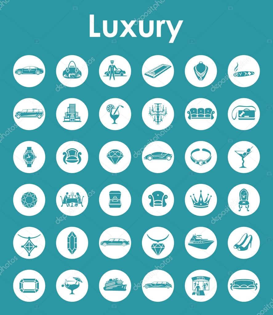 Set of luxury simple icons