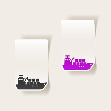 Gerçekçi tasarım kargo gemisi