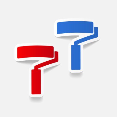 Gerçekçi tasarım boya silindiri