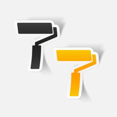 Gerçekçi tasarım boya silindiri