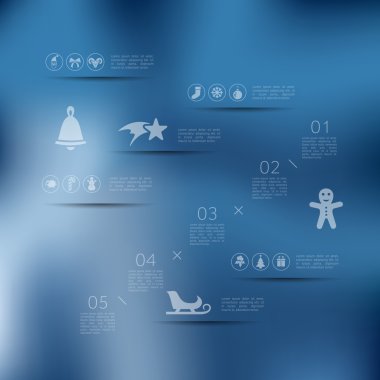 Noel Infographic odaklanmamış arka plan ile