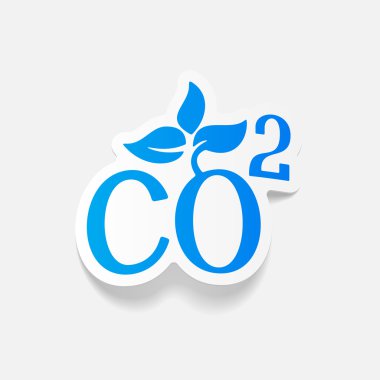 tasarım öğesi: co2 işareti dioksit