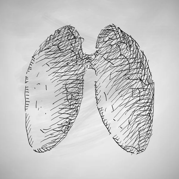 Skizze der Lungen-Ikone — Stockvektor