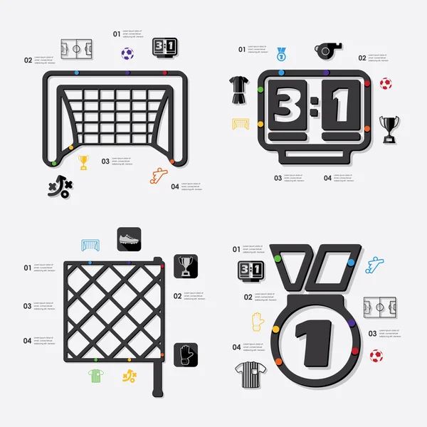 Football infographic illustration — Stock Vector