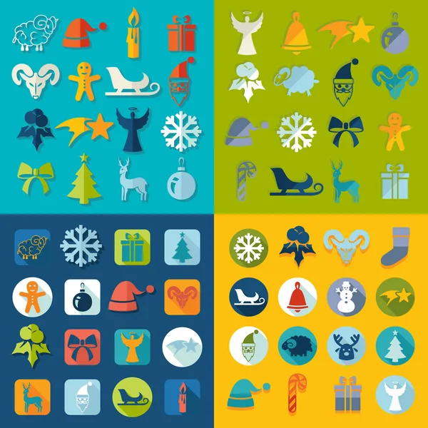 Set of Christmas icons — Stock Vector