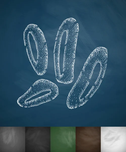 Elle çizilmiş organizmalar simgesi — Stok Vektör