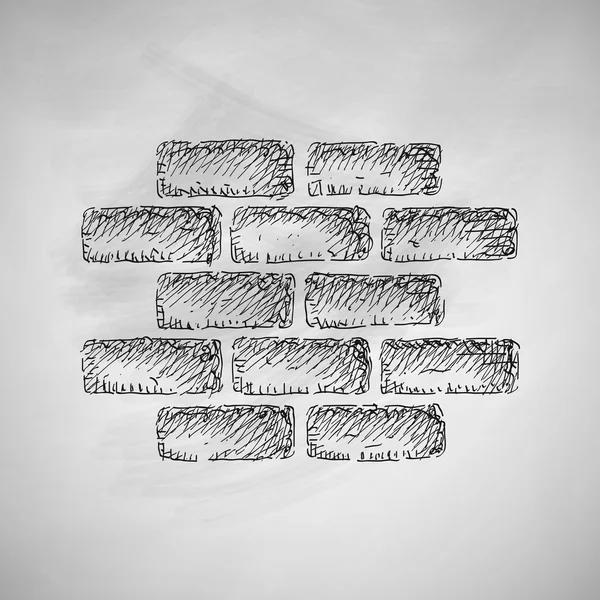 Esboço ícone de tijolo —  Vetores de Stock