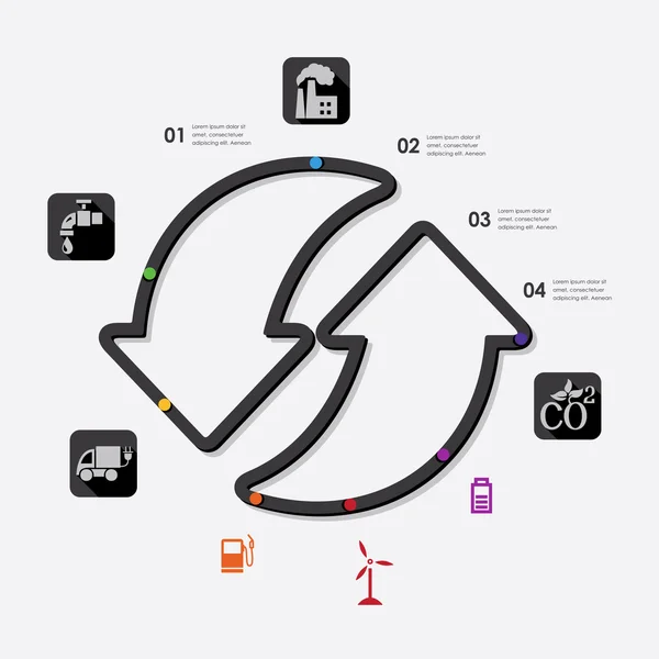 Ilustración de la infografía ecológica — Vector de stock