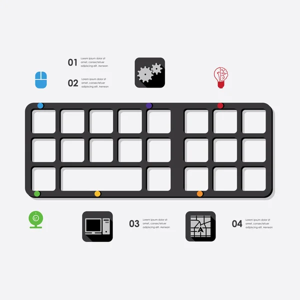 Technology infographic illustration — Stock Vector