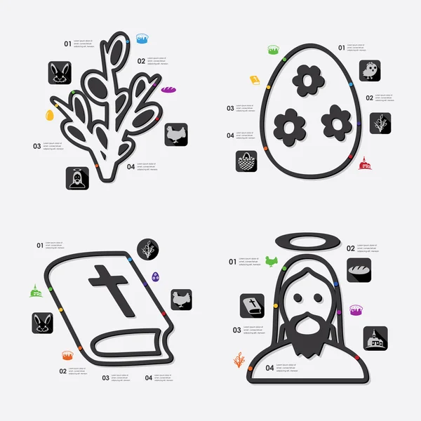 复活节的信息图表图 — 图库矢量图片