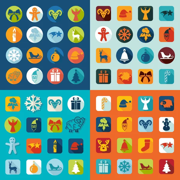 Set of Christmas icons — Stock Vector