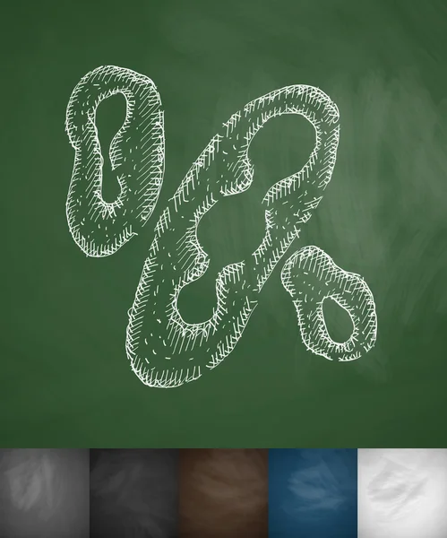 手绘细菌图标 — 图库矢量图片