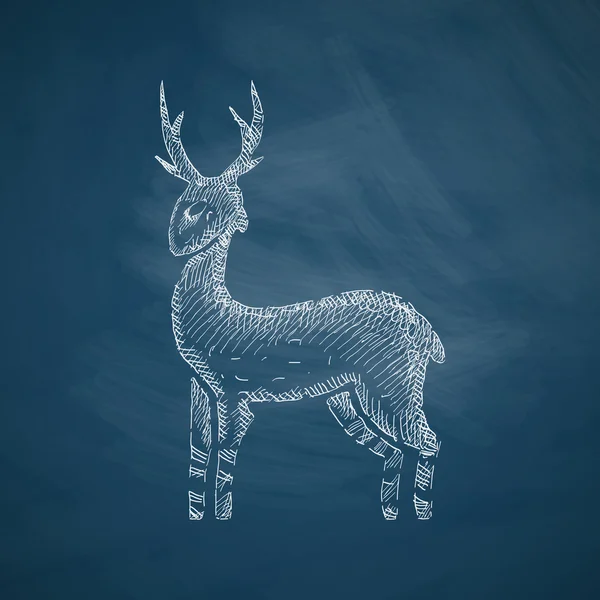 Deer icon sketch — Stock Vector