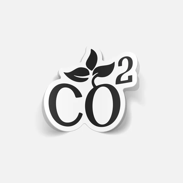 Ontwerpelement: CO2-teken kooldioxide — Stockvector