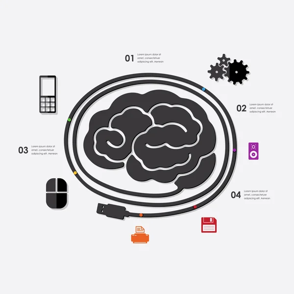 Teknoloji Infographic illüstrasyon — Stok Vektör