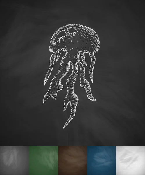Ręcznie rysowane Medusa ikona — Wektor stockowy