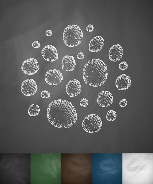 Icono de bacteria dibujado a mano — Archivo Imágenes Vectoriales